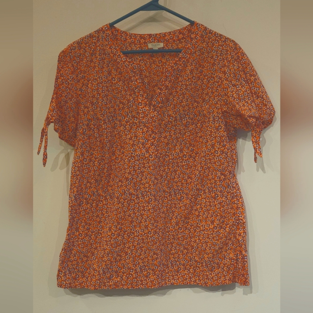 Talbots Floral‎ Blouse Size Small